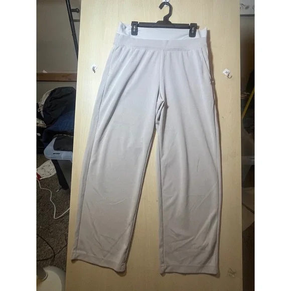 Athleta Wide Leg Pants Light Beige Athleisure Comfortable Size G - Picture 2 of 5